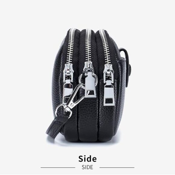 Leather Crossbody Bag Women Small Shoulder Purse Cell Phone Organizer - Picture 5 of 8